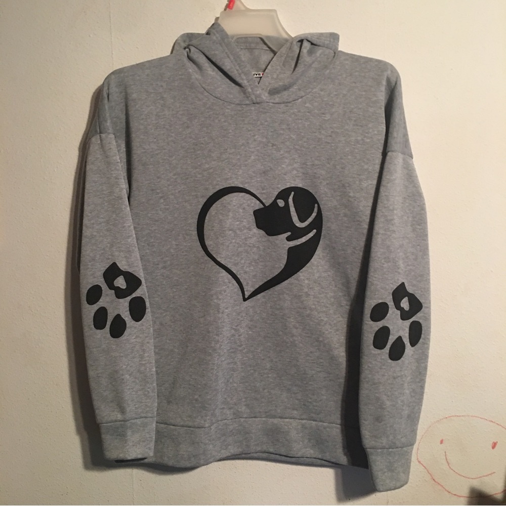 Dog Lovers Sweater Hoodie:Size L - Picture 5 of 10